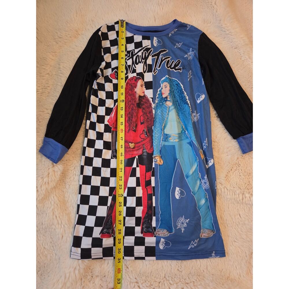 Disney Descendants The Rise of Red Long Sleeved Sleep Nightgown size 12 - Picture 2 of 3
